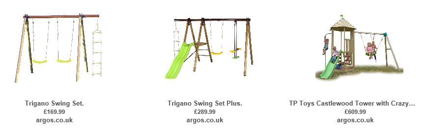 Cheap Wooden Swing Sets 3, Argos UK